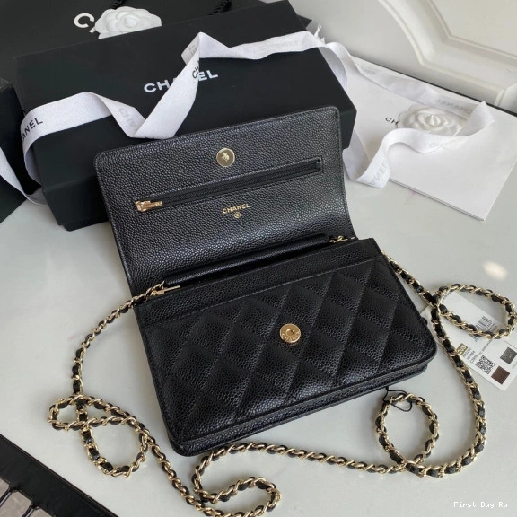 First Bag Ru CHAIN CAVIAR EDITION WALLET NEW CHANEL 0815